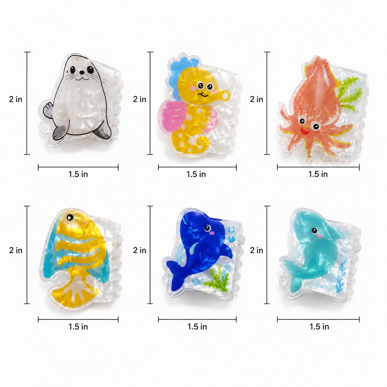 Aqua Cuties Claw Clips