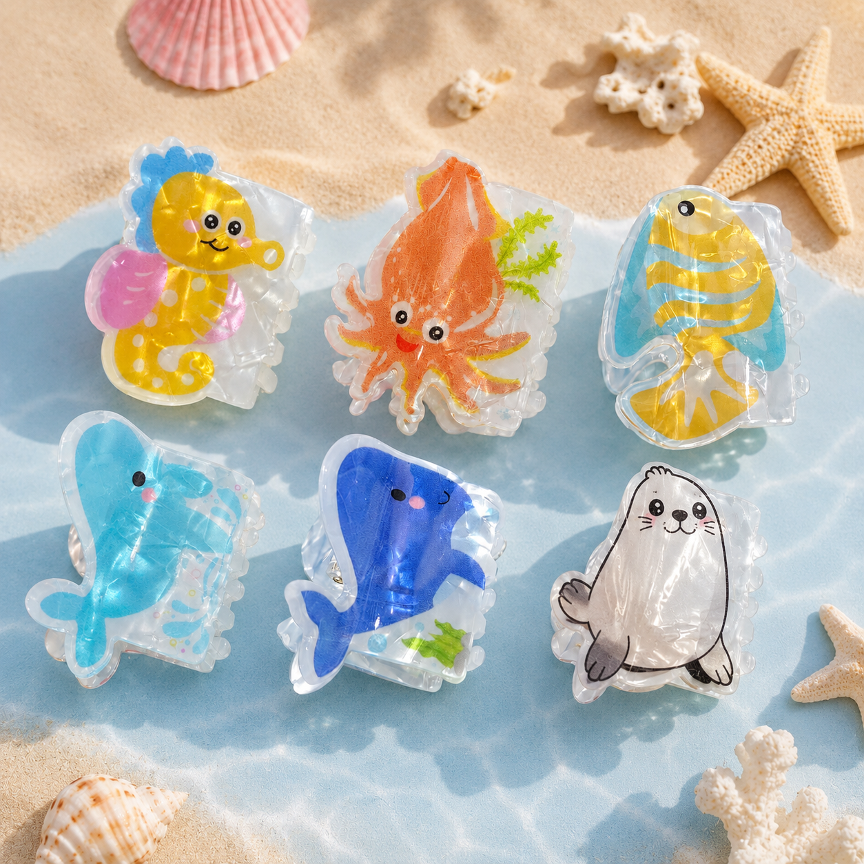 Aqua Cuties Claw Clips
