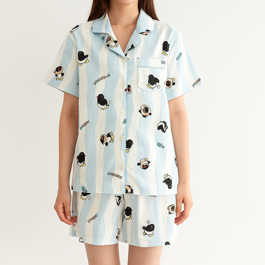 Oh-Penguin Padded Nightsuit - 3pc Set