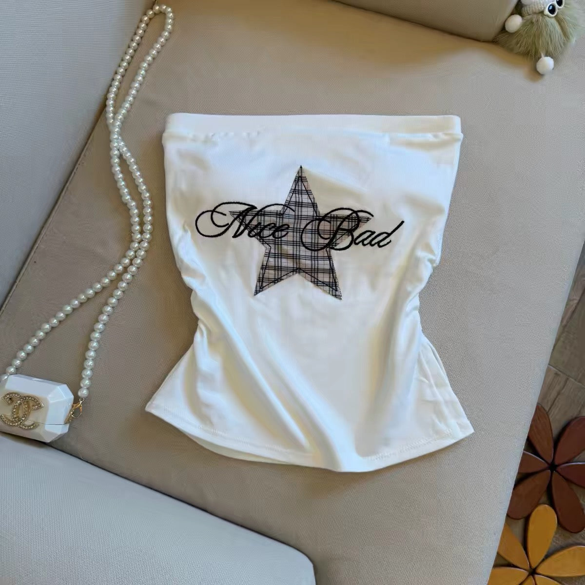 Rockstar Built-in Bra Tube Top