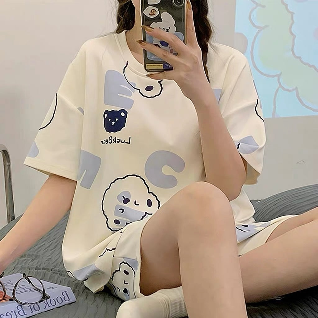 Marshmallow Bear Padded Nightsuit Set