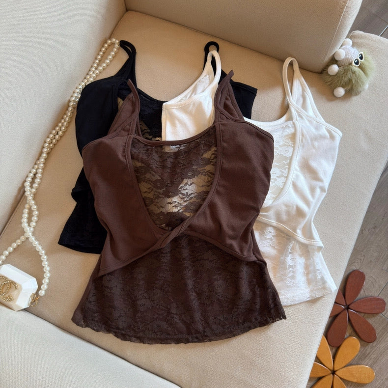Soft Romance Lace  Built-in Bra Top