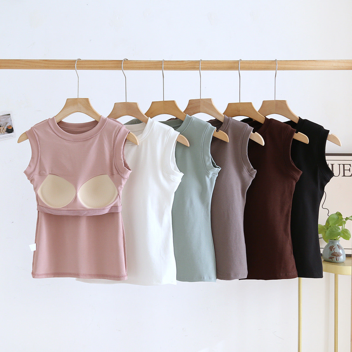 Lucked Built-In Bra Tank Top