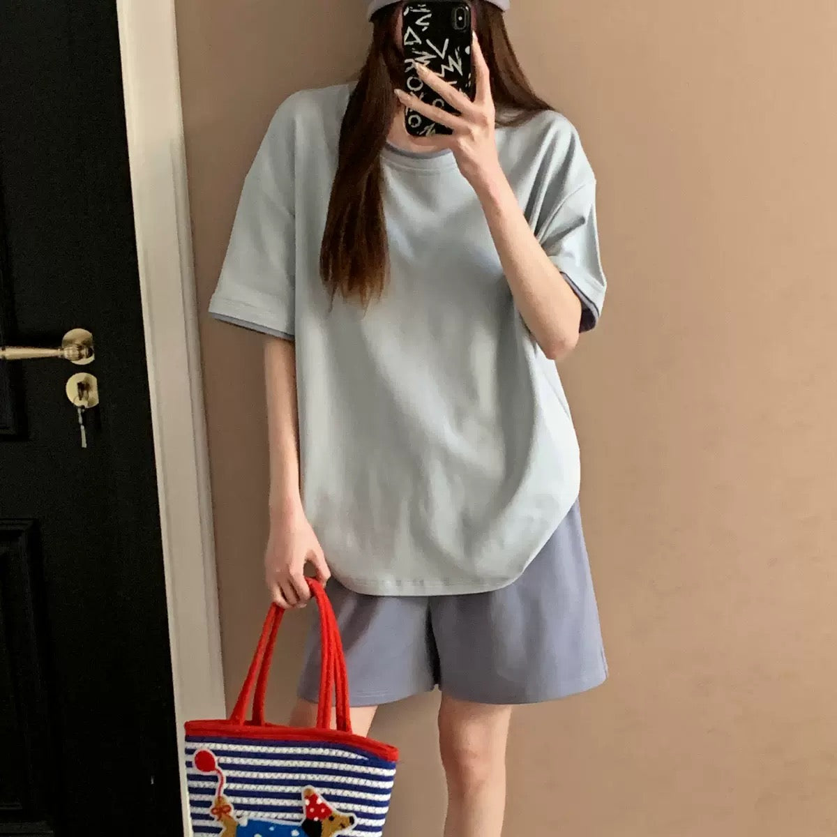Powder Blue Padded NIghtsuit Set