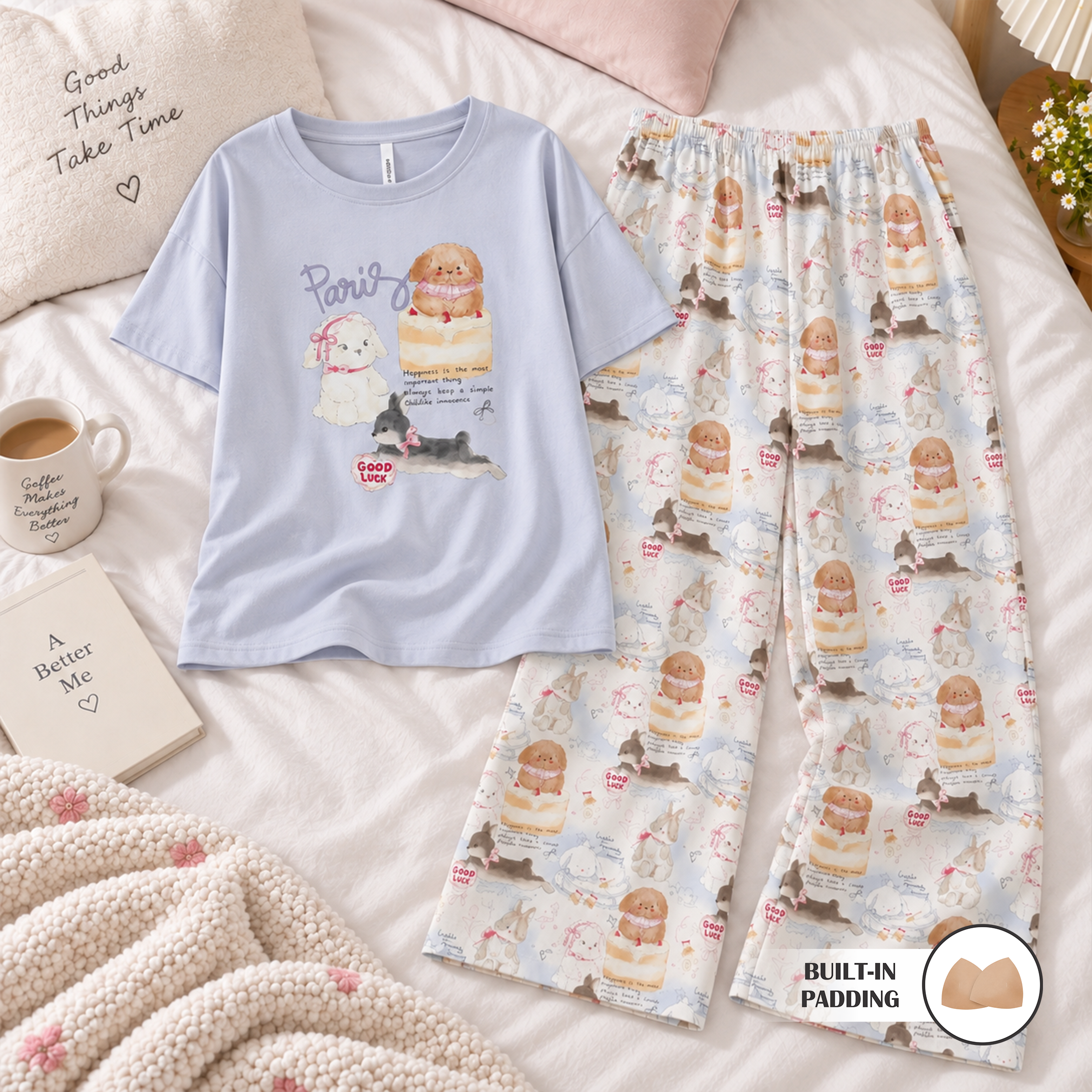 French Bakery Padded Nightsuit Set