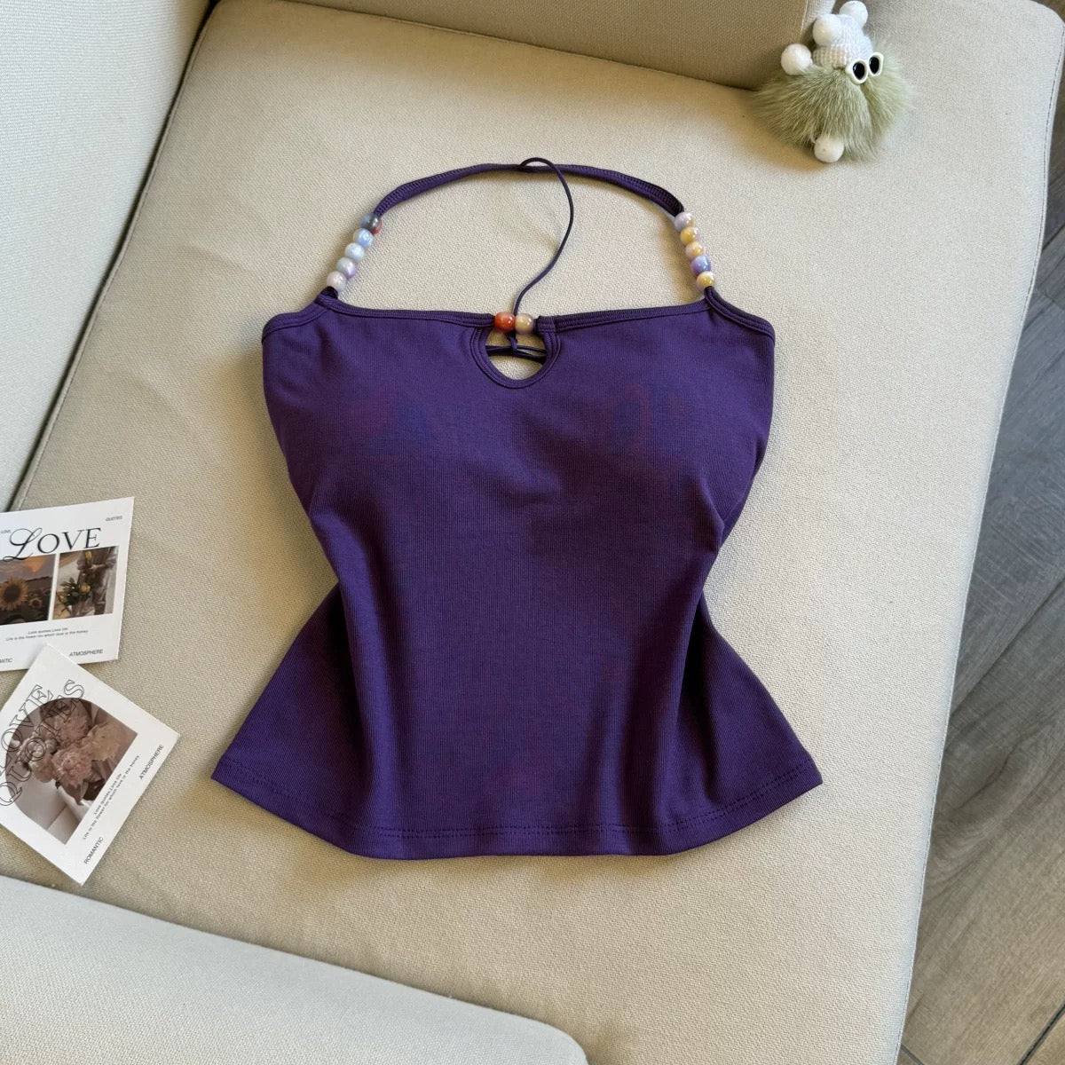 Candy Bead Built-in Bra Top