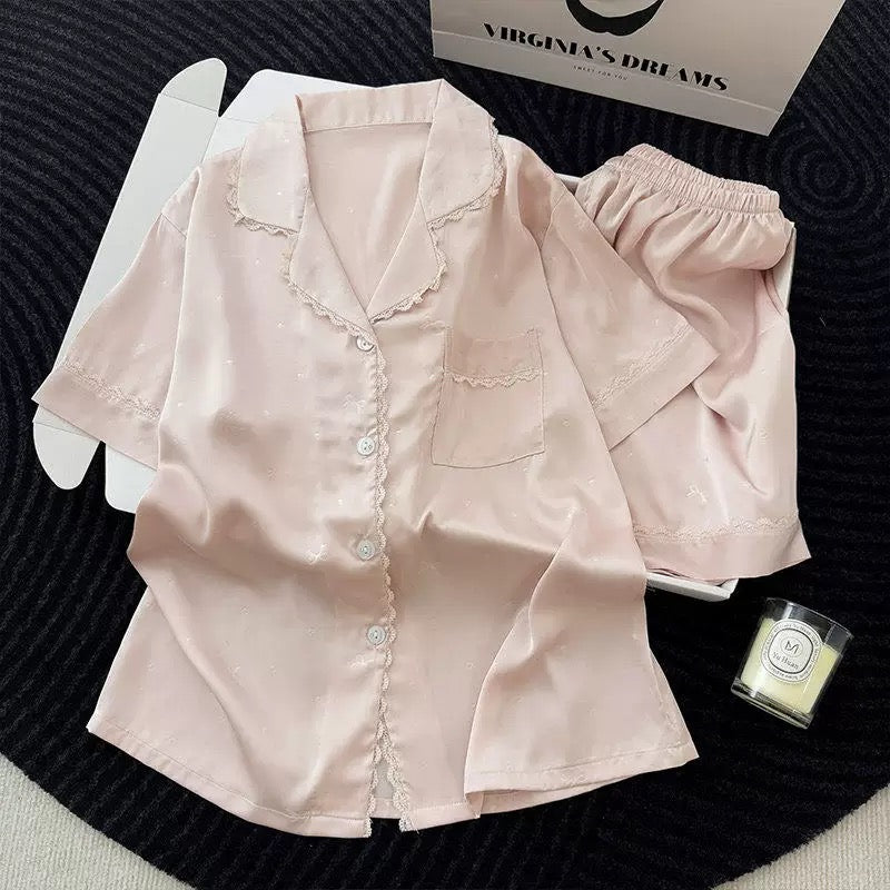 Serenade Satin Padded Nightsuit Set - 4pc Set