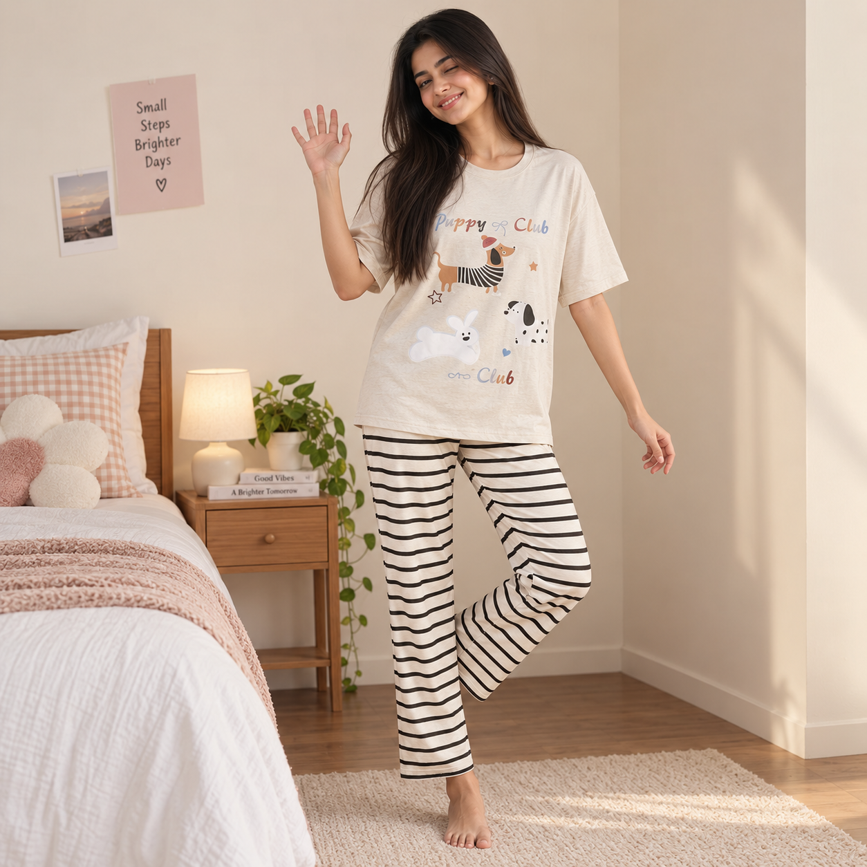 Furry Friends Padded Nightsuit Set