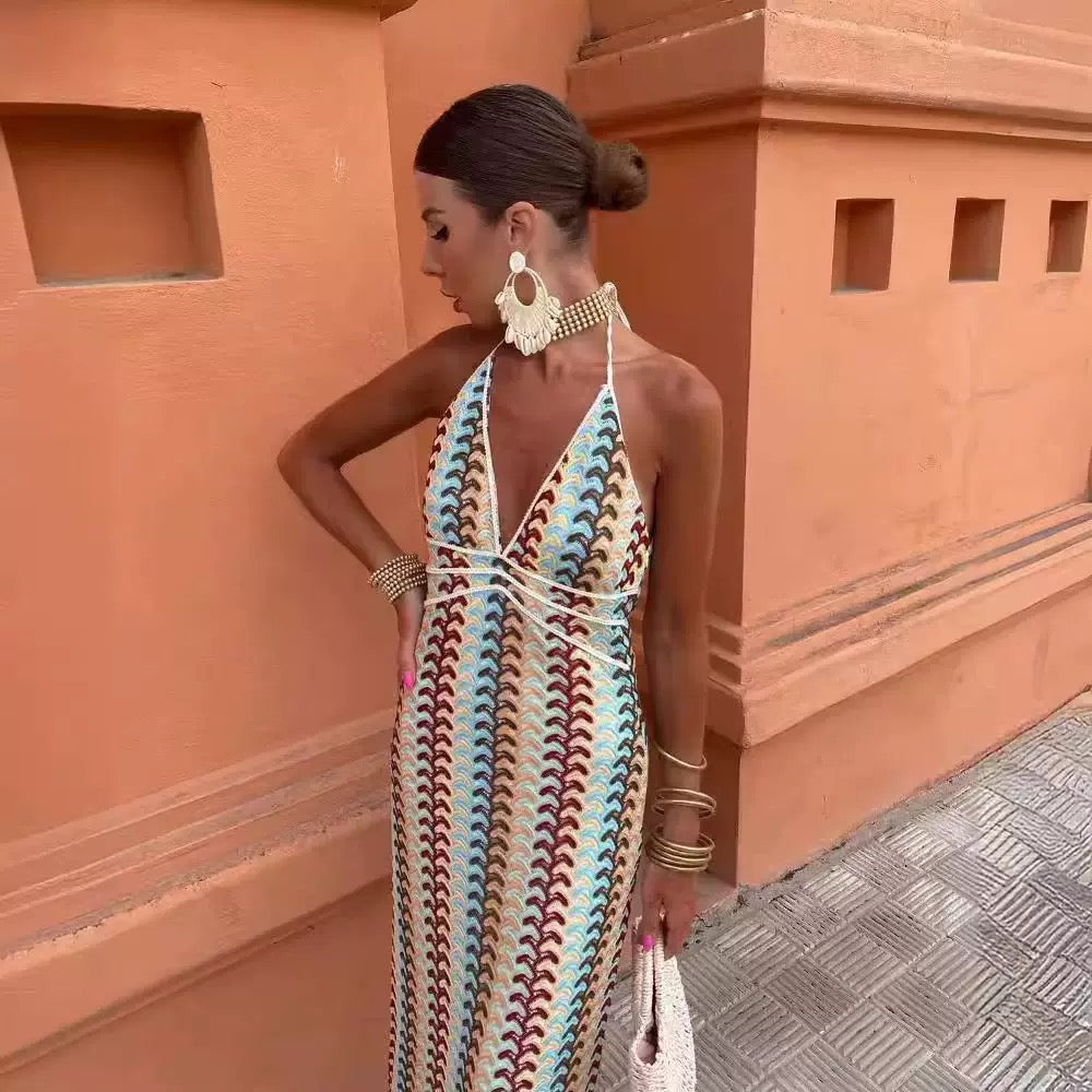 Sienna Sands Halter Maxi Dress