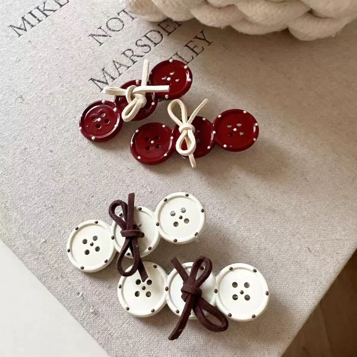 Button Babe Hair Clip - Set Of 3