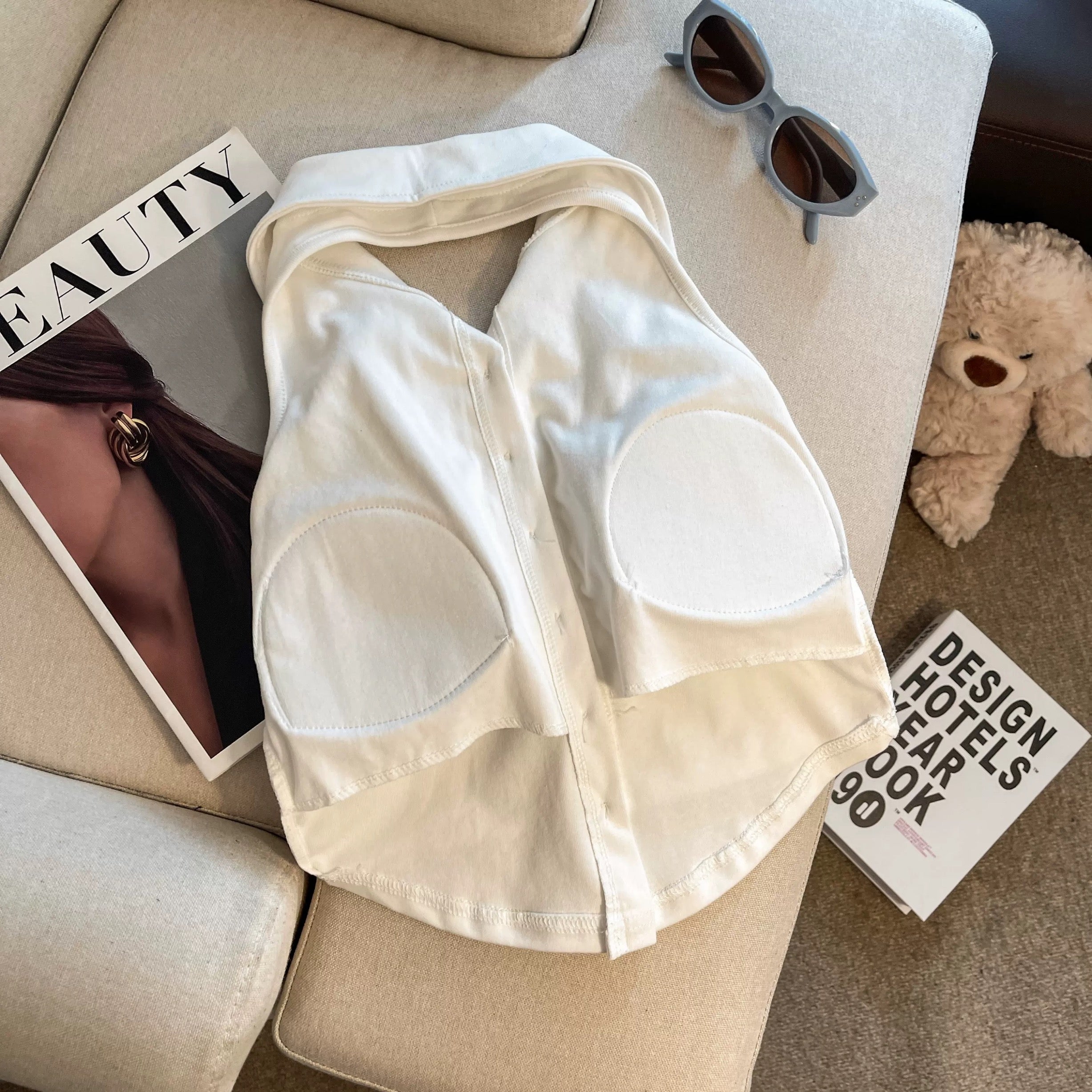 Bossbabe Collared Built-In Bra Top