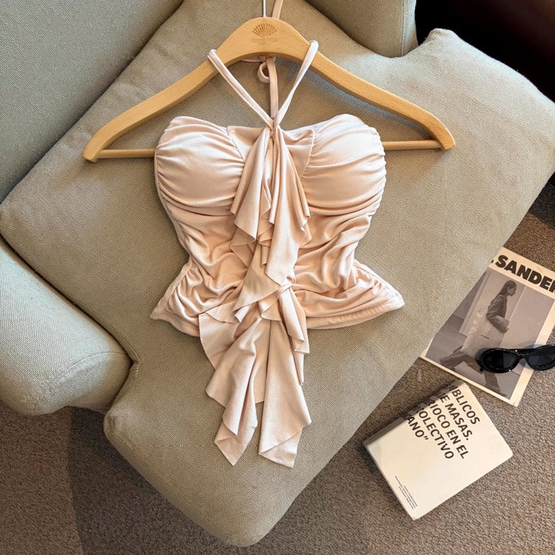 Ruffle Romance Built-in Bra Tube Top