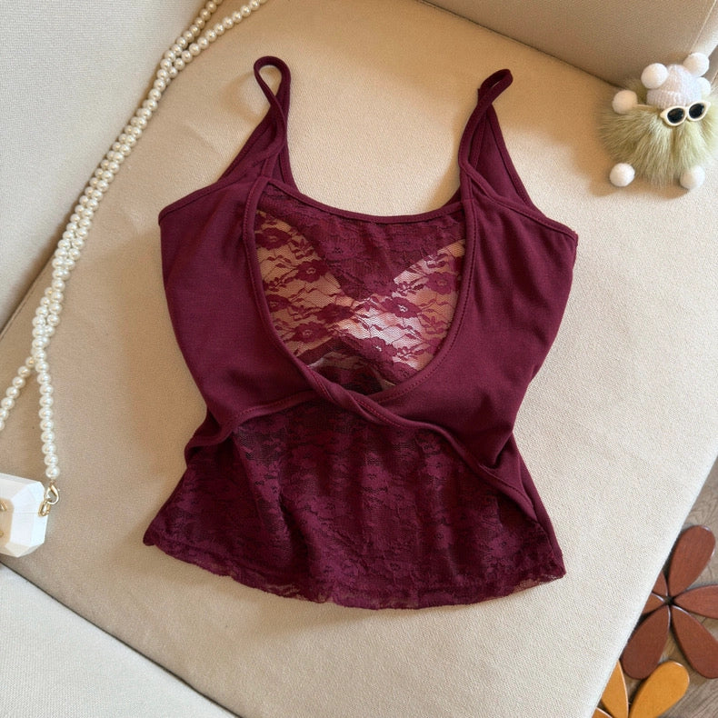 Soft Romance Lace  Built-in Bra Top