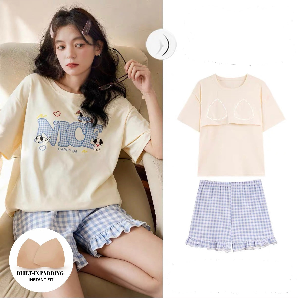 Mini Dachshund Padded Nightsuit Set