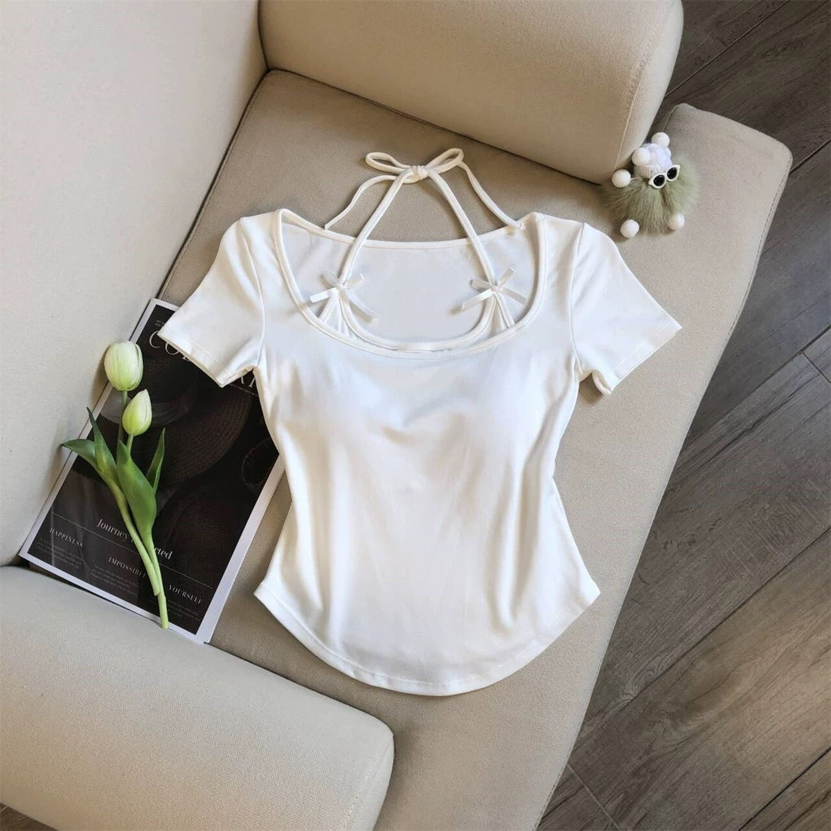 Sweetheart Bow Built-in Bra Top