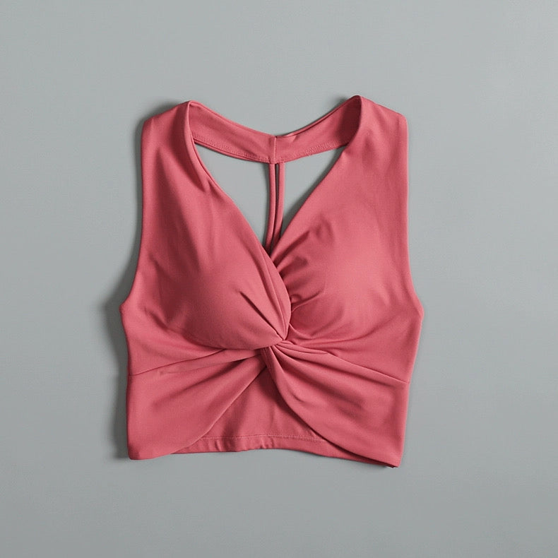Elara Twist Built-in Bra Tops