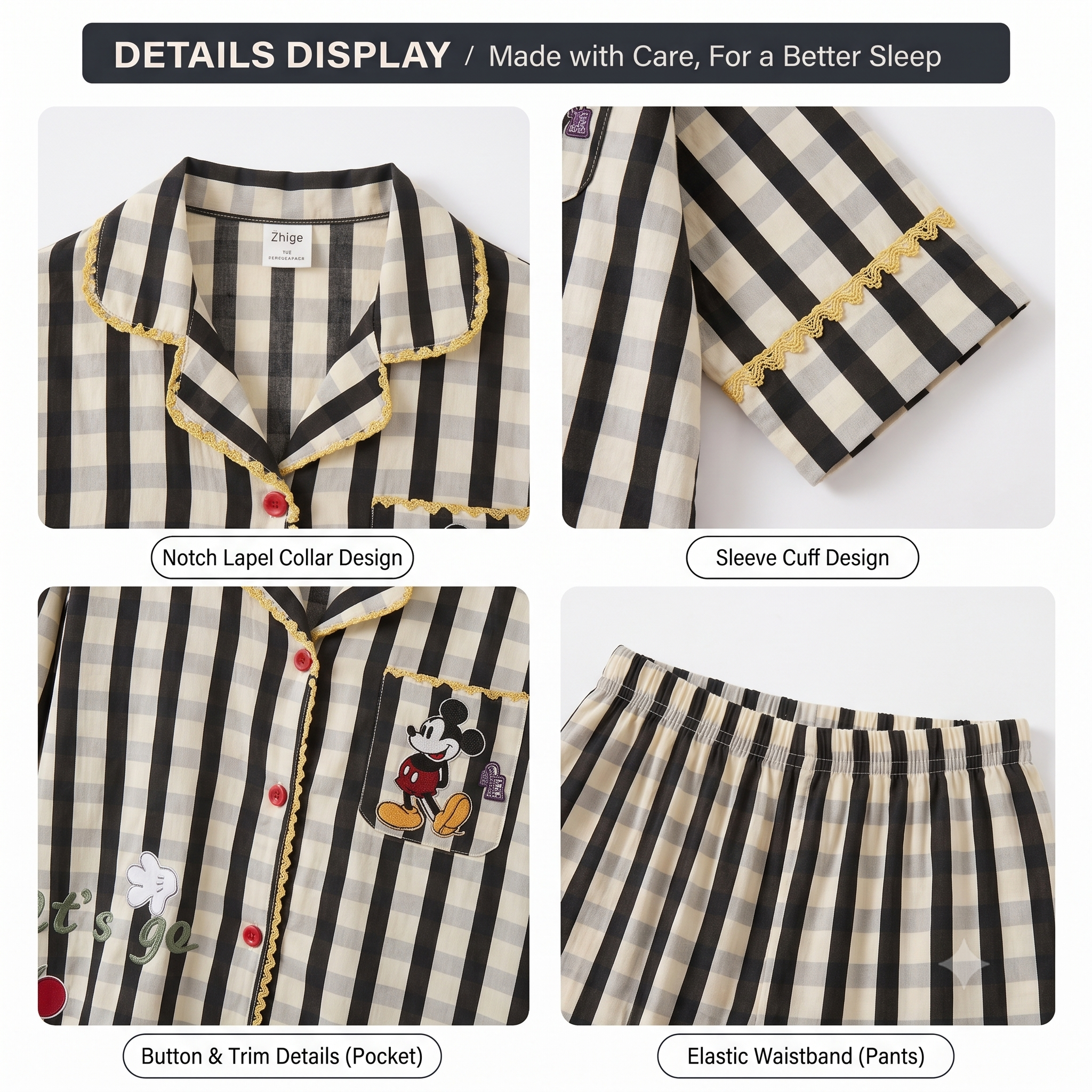 Vintage Mickey Padded Nightsuit Set