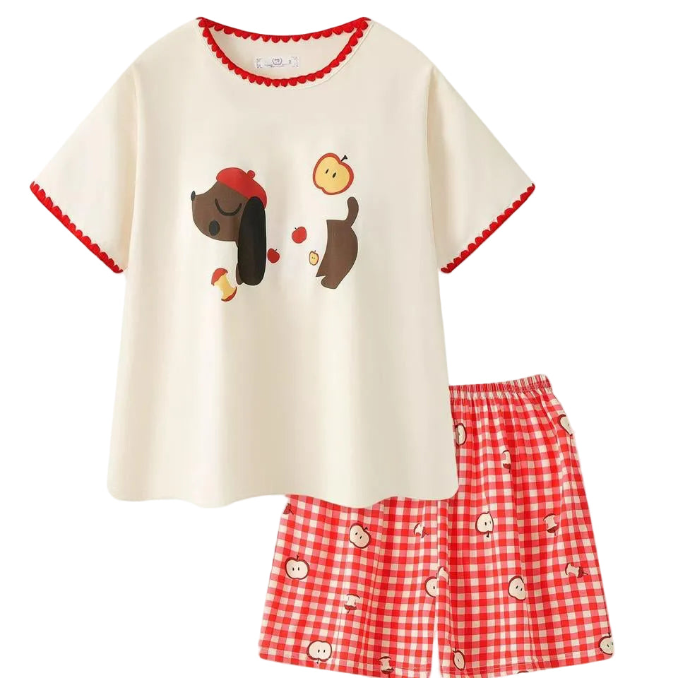 Apple Kiss Padded Nightsuit Set