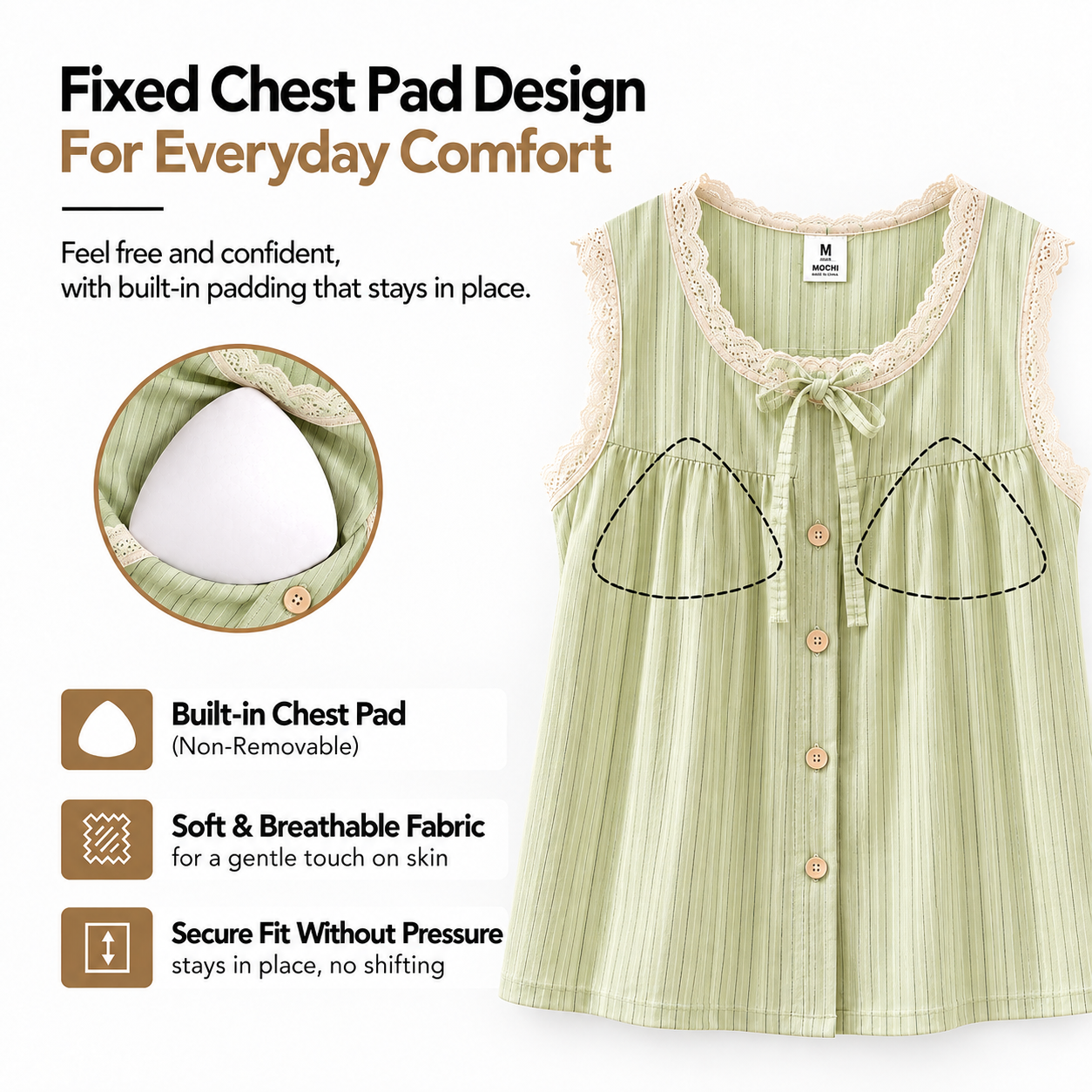 Morning Mint Padded Nightsuit Set