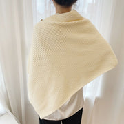 Versatile knitted solid scarf wrap