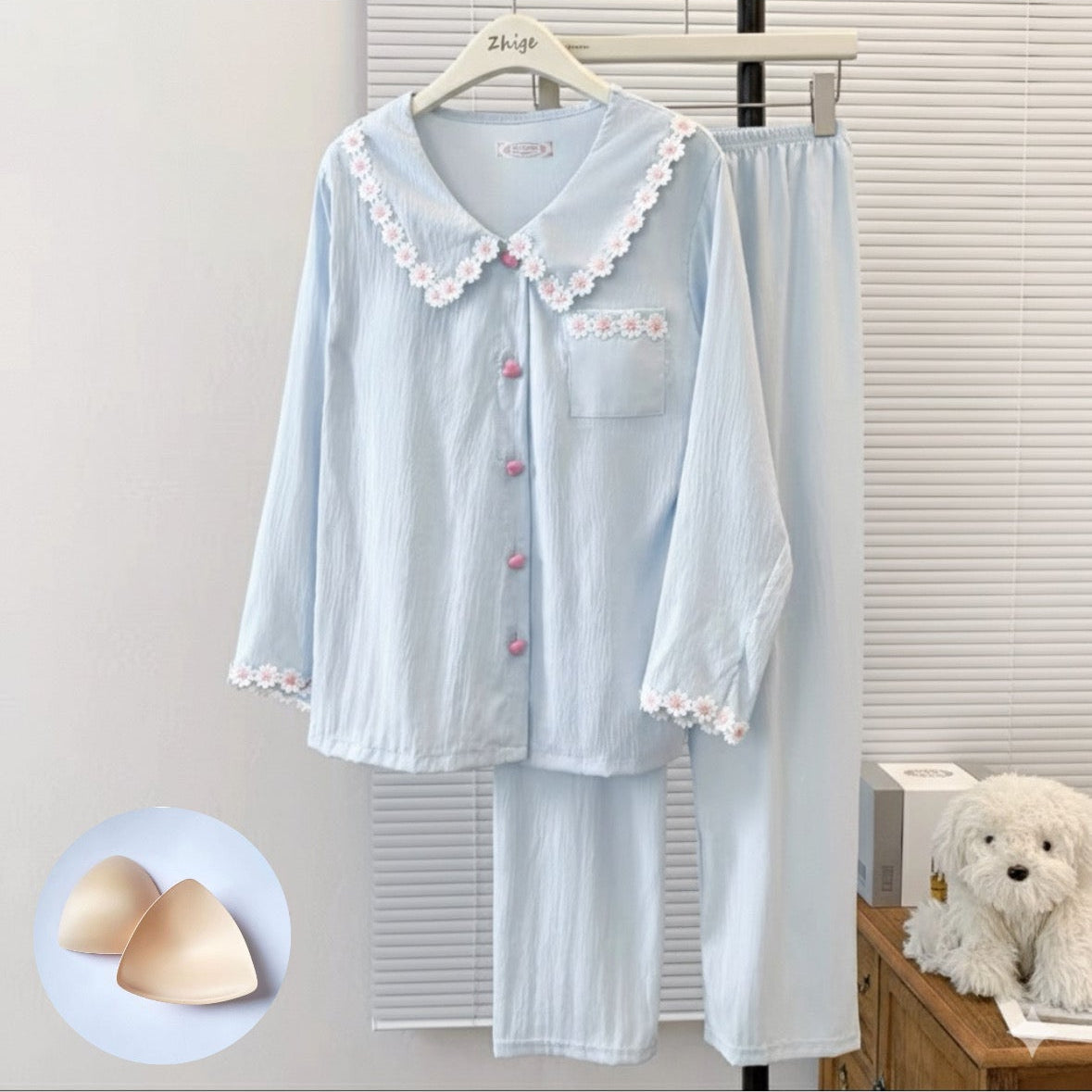 Sky Petal Padded Nightsuit Set