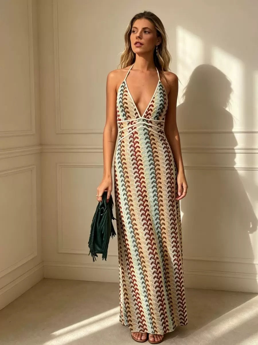 Sienna Sands Halter Maxi Dress