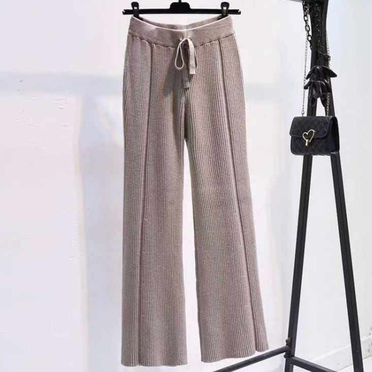 Diane rib woolen pants