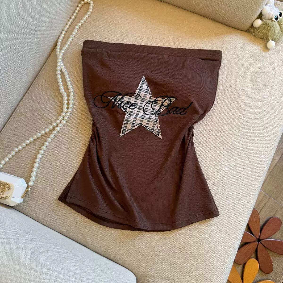 Rockstar Built-in Bra Tube Top