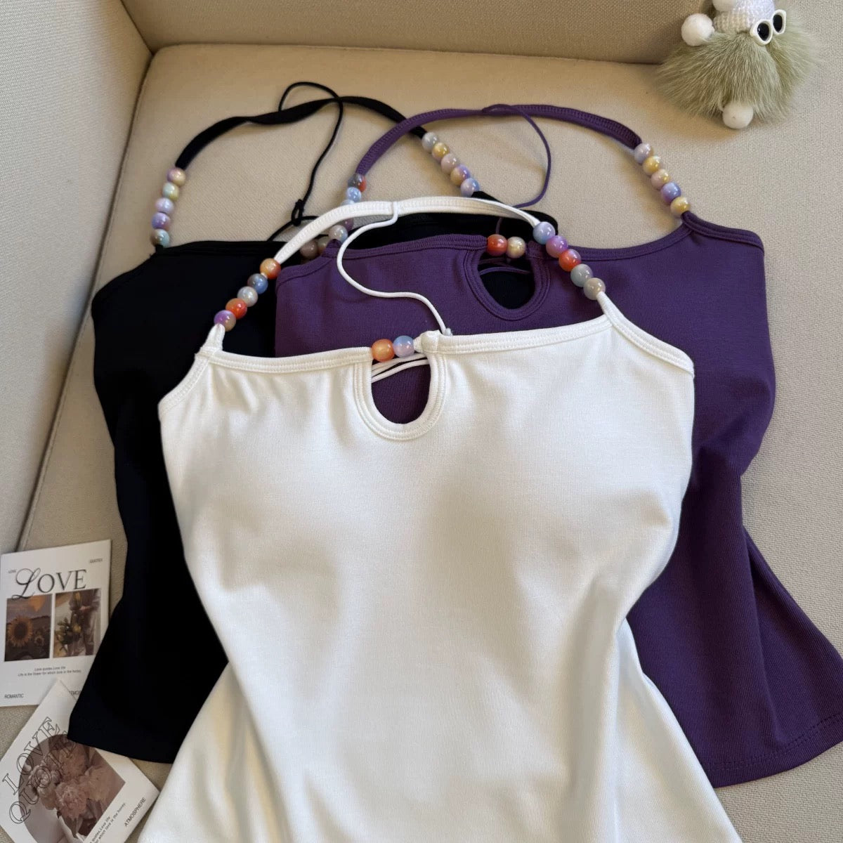 Candy Bead Built-in Bra Top