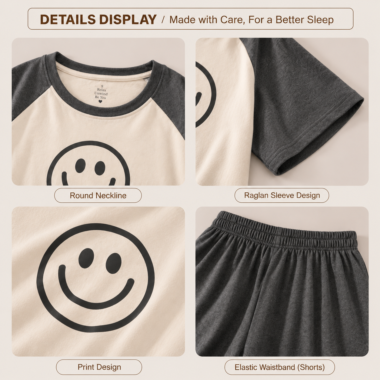 Smiley Comfort Padded Nightsuit Set