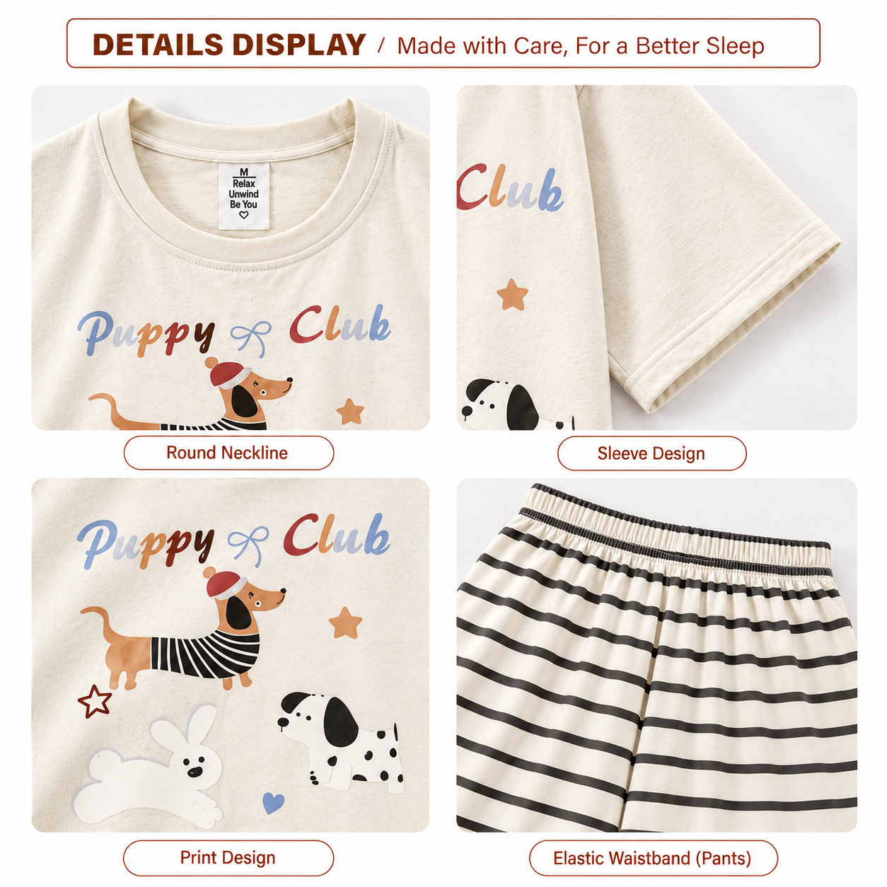 Furry Friends Padded Nightsuit Set