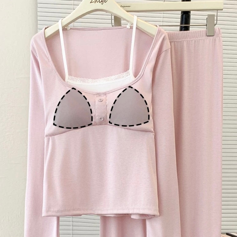 Ballet Pink Padded Nightsuit Set