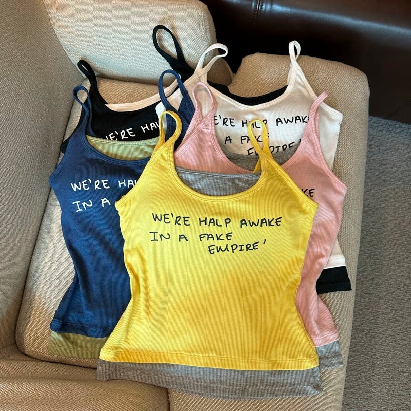 Wake Up Call Built-in Bra Top