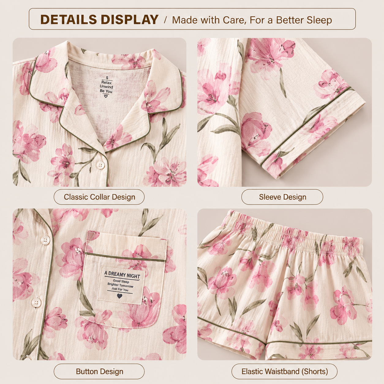 Petal Kiss Padded Nightsuit Set