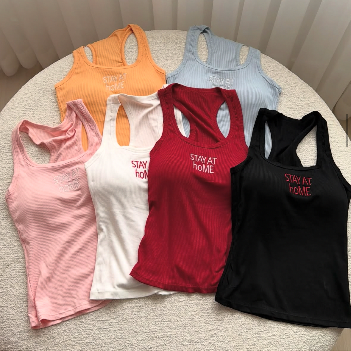 Lazy Day Racerback Built-in Bra Top
