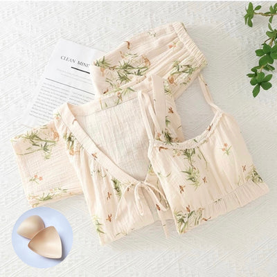 Wildflower Padded Nightsuit - 3pc Set