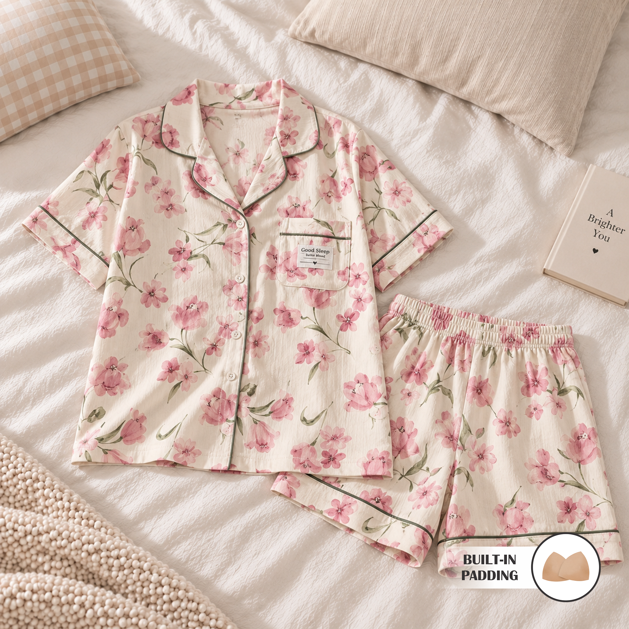 Petal Kiss Padded Nightsuit Set
