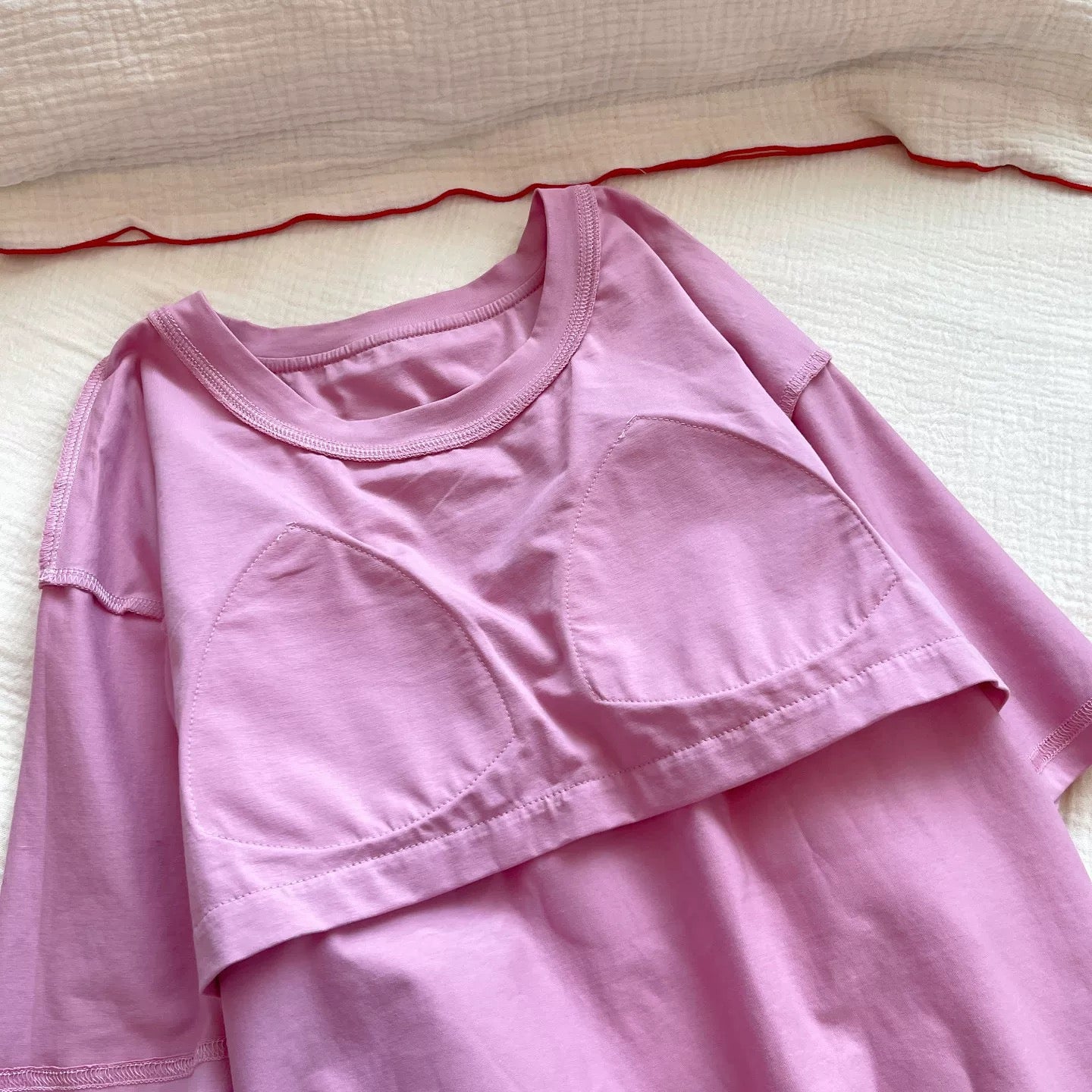 Pastry Pink Plaid Padded Nightsuit- 3pc set