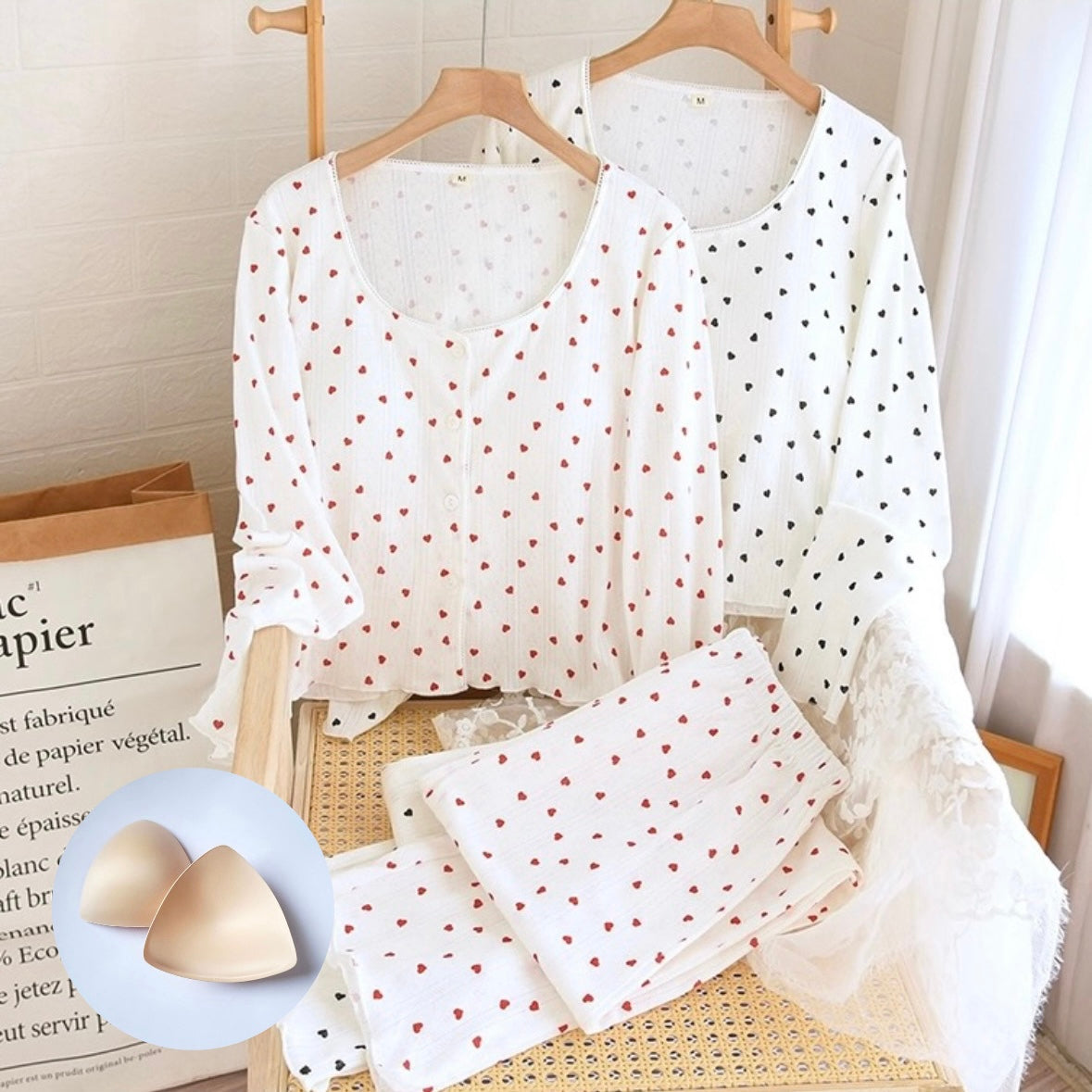 Tiny Hearts Padded Nightsuit Set