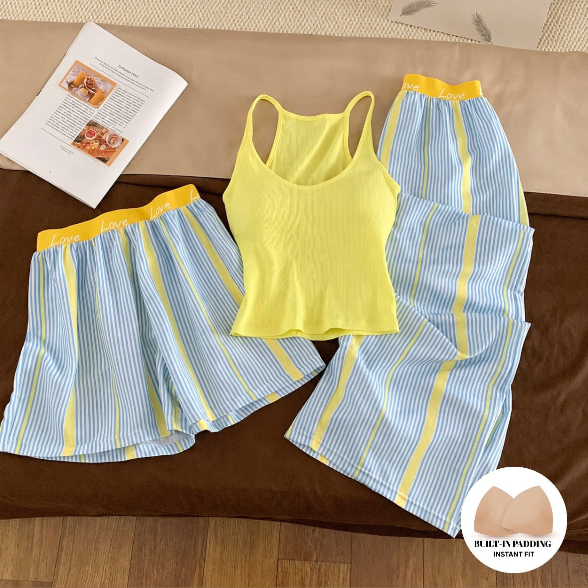 Lemon Sorbet Padded Lounge Set - 3pc Set