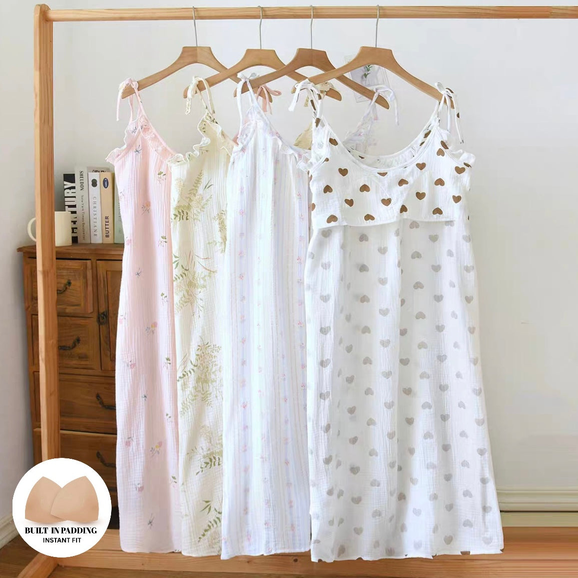 Botanical Breeze Padded Night Dress