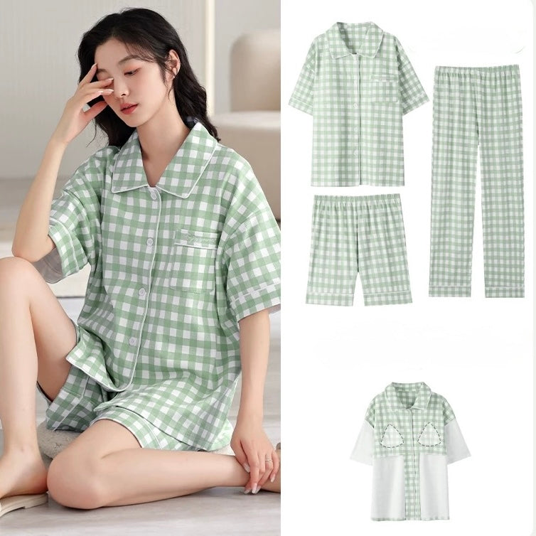 Cairo Checks Three Piece Padded Nightsuit