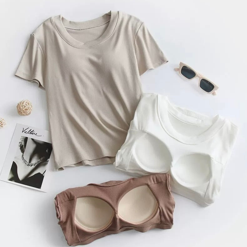 Basics Round Neck Padded T-shirt