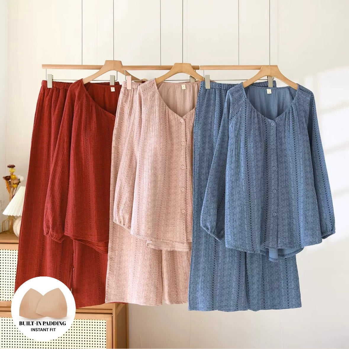 Breezy Lace Padded Nightsuit Set