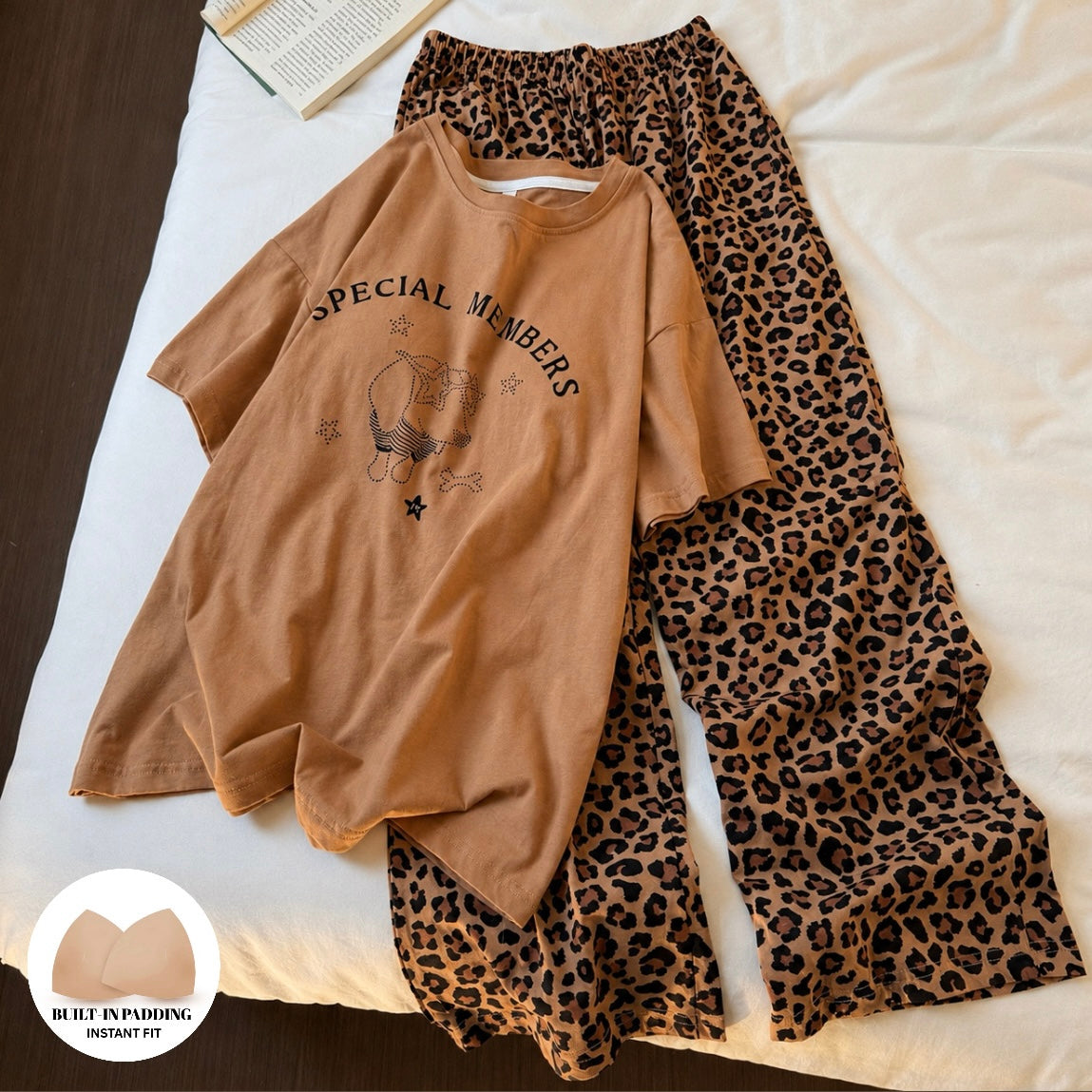 Caramel Prowl Padded Nightsuit Set