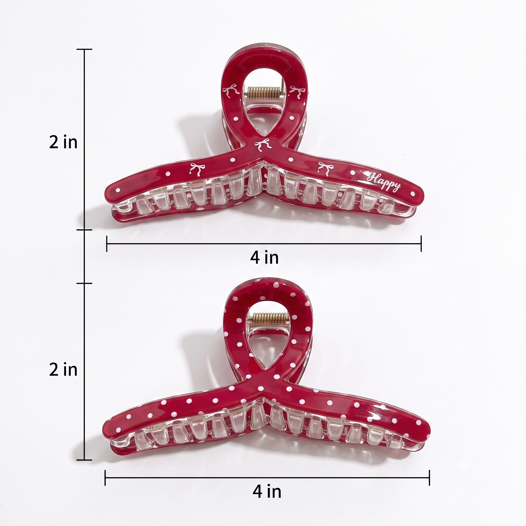 Bow Berry Claw Clip