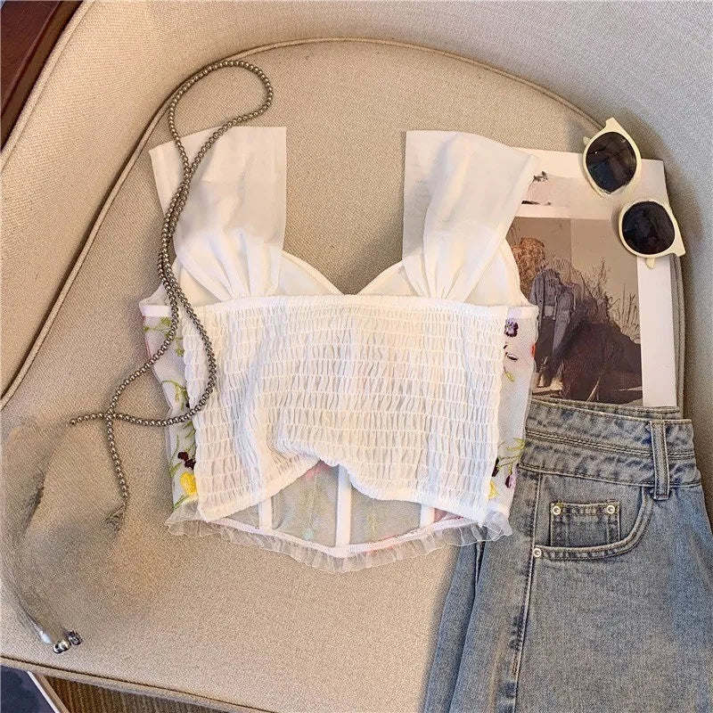 Floral Elegance Corset Top