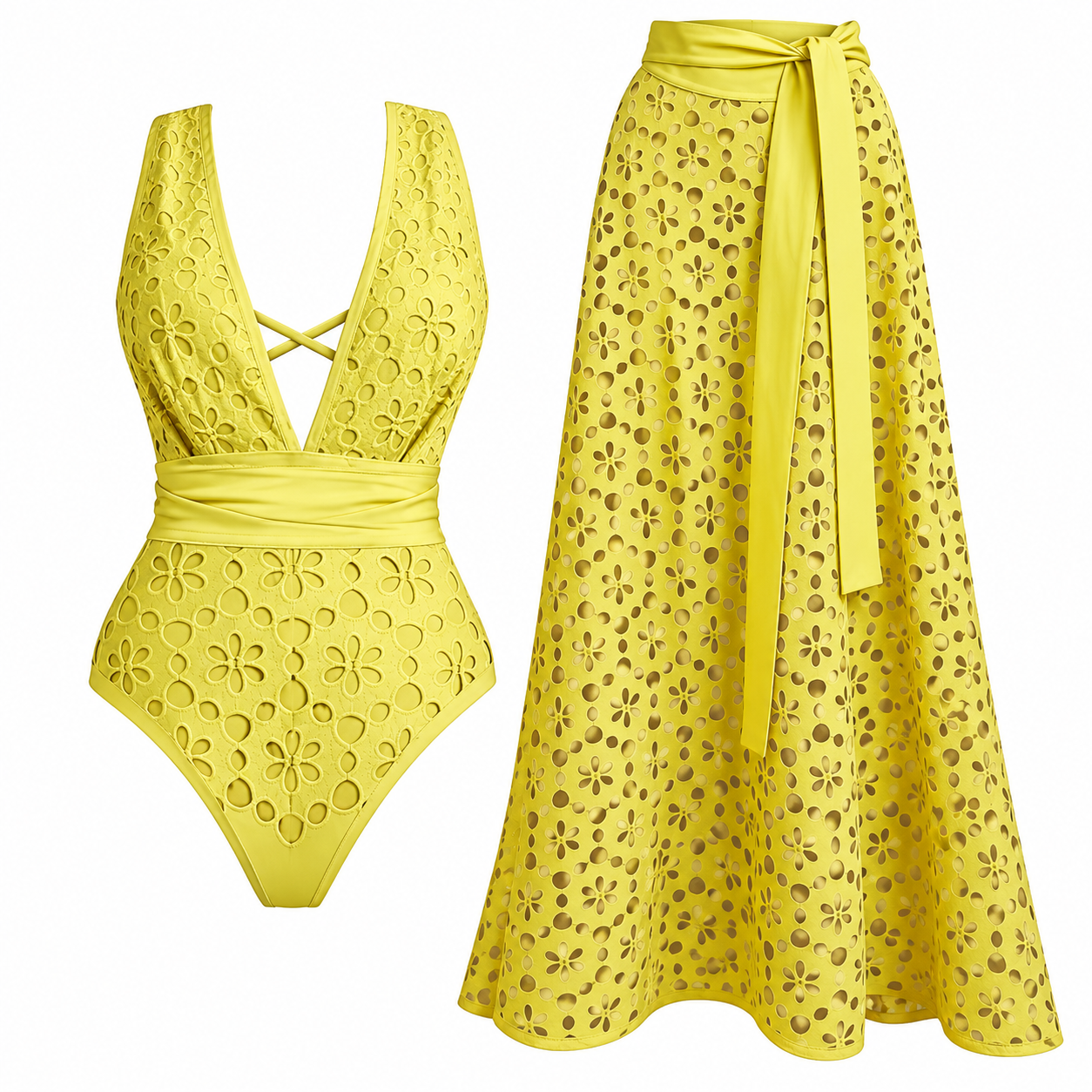 Genda Phool - Monokini & Skirt Set