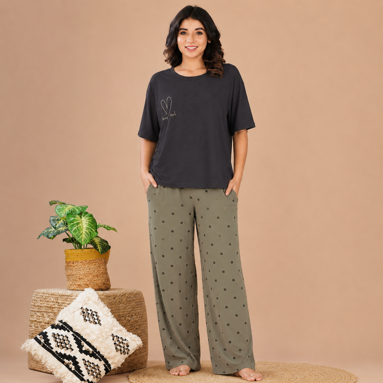 Chill Mode Padded Nightsuit - 3pc Set