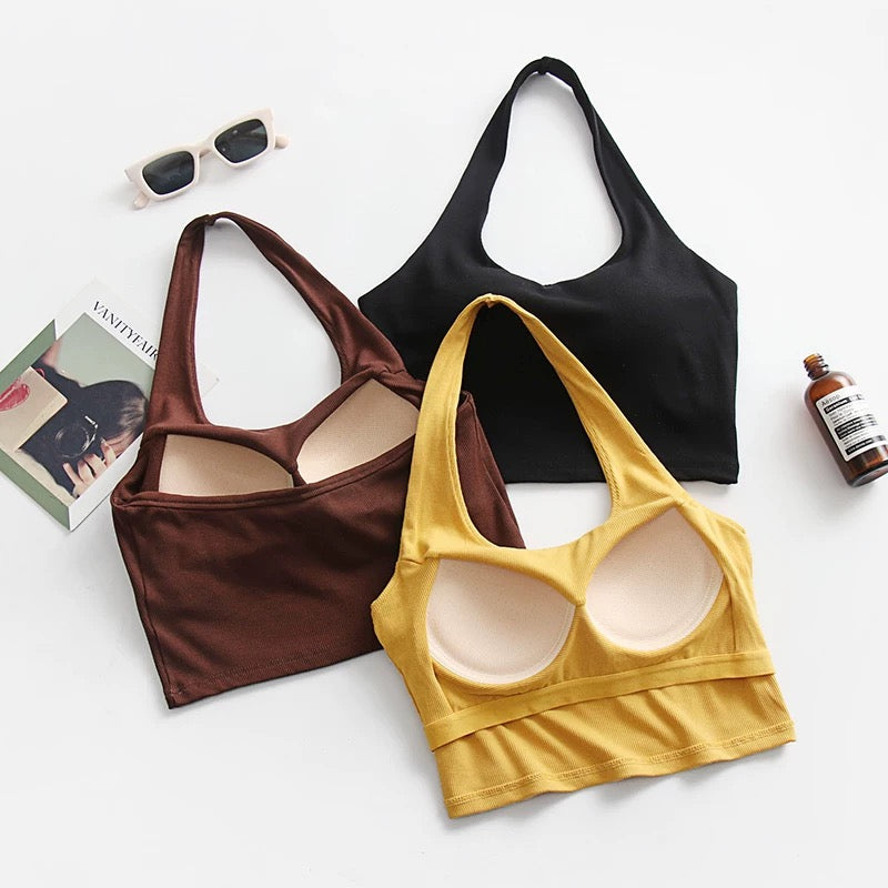 Amber Halterneck Built-In Bra Camisole